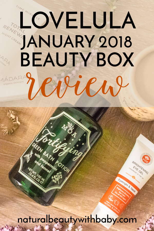 Read my review of the LoveLula January 2018 Beauty Box. A great way to find new natural beauty brands. Take a look!