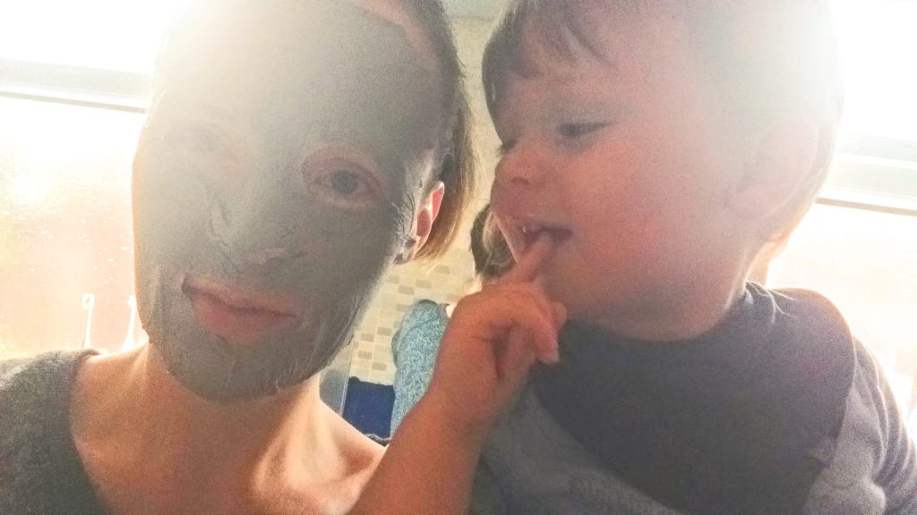 Jonah finds it funny when I wear the Deep Black Clay Mask