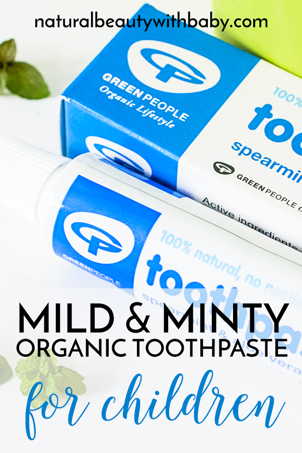 Try this mild and minty organic toothpaste for babies and children. Read my full review to learn more.