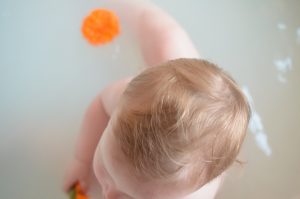 You can see from his toes and knees poking out how milky it is