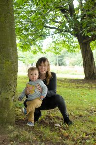 Jonah about to climb a tree