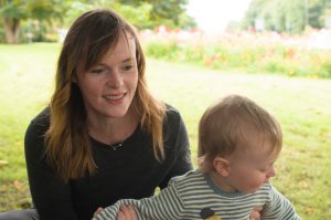 Enjoy the flowers – Jonah and Mummy