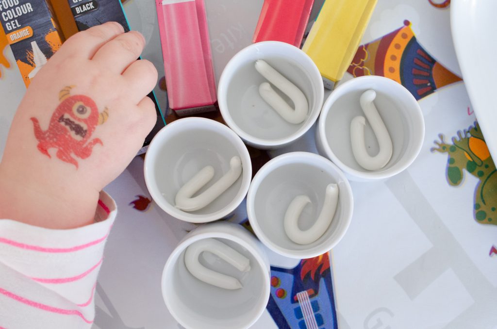 Getting the face paint ready