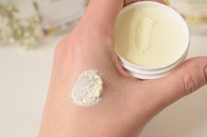 Storksak baby balm on my hand