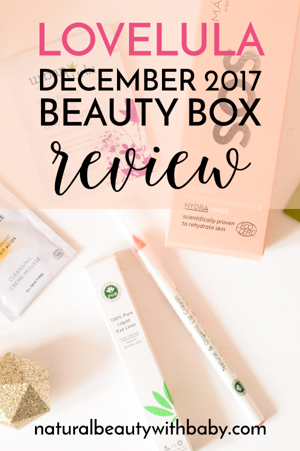Read my review of the LoveLula December 2017 Beauty Box. A great way to find new natural beauty brands. Take a look!