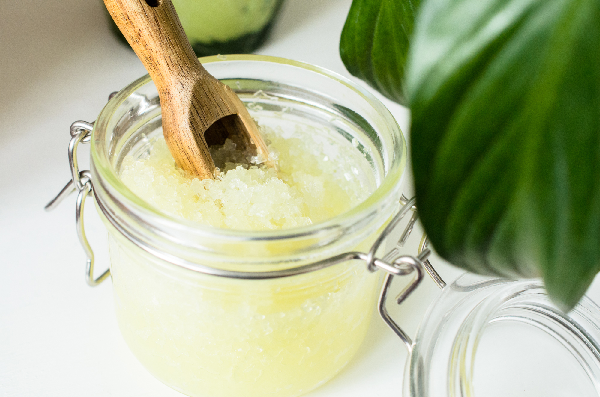 Pregnancy foot scrub with epsom salts and tamanu oil