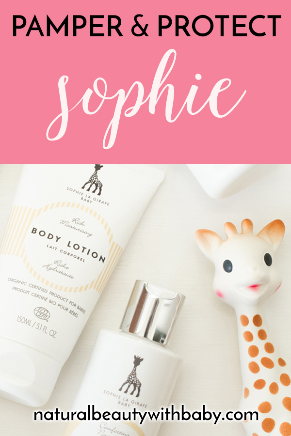 Pamper and protect your baby's skin with Sophie the Giraffe Baby skincare range. This iconic skincare range would make a perfect gift for a new mum.