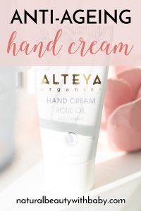 Combat the signs of ageing with certified organic Alteya Organics Hand Cream, which contains ingredients to target dehydration, wrinkles, and age spots. Plus top anti-ageing hand care tips! #organichandcream #naturalhandcream #handcare #antiageing