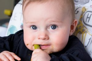 Cara enjoying asparagus