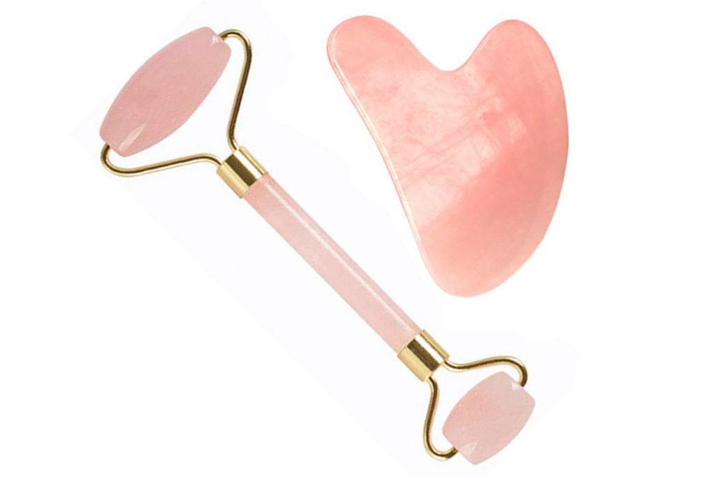 Rose Face Roller and Gua Sha Stone