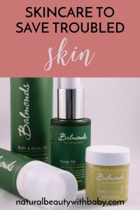 Treat eczema, psoriasis, and dry skin with Balmonds skincare. Rich, healing, natural skincare to soothe and protect. Read my full review. #naturalskincare #naturalskincareproducts