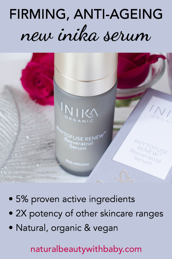 New skincare from Inika! Review of Inika Phytofuse Renew Resveratrol Serum, a "miracle in the bottle" with the ingredients Rose of Jericho and antioxidant resveratrol for anti-ageing and true glow!
