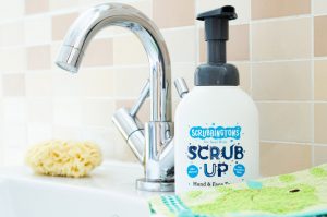 Scrubbingtons Hand & Face Foam by the sink