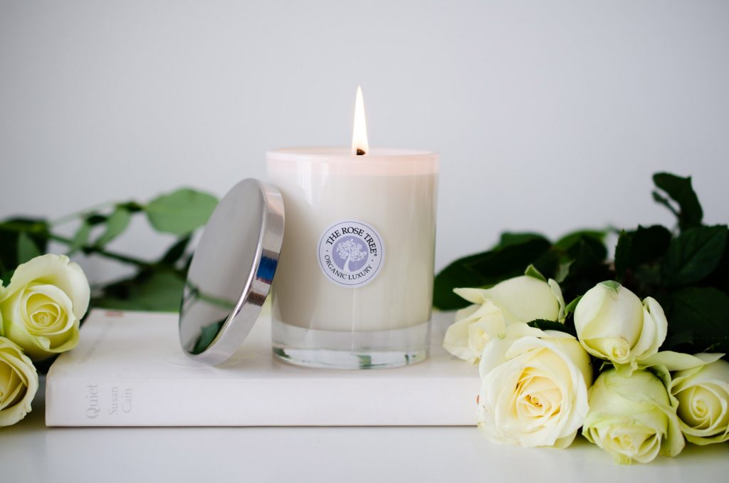 The Rose Tree Luxury Aromatherapy Candle in Rose Tree No. 5 - Peace