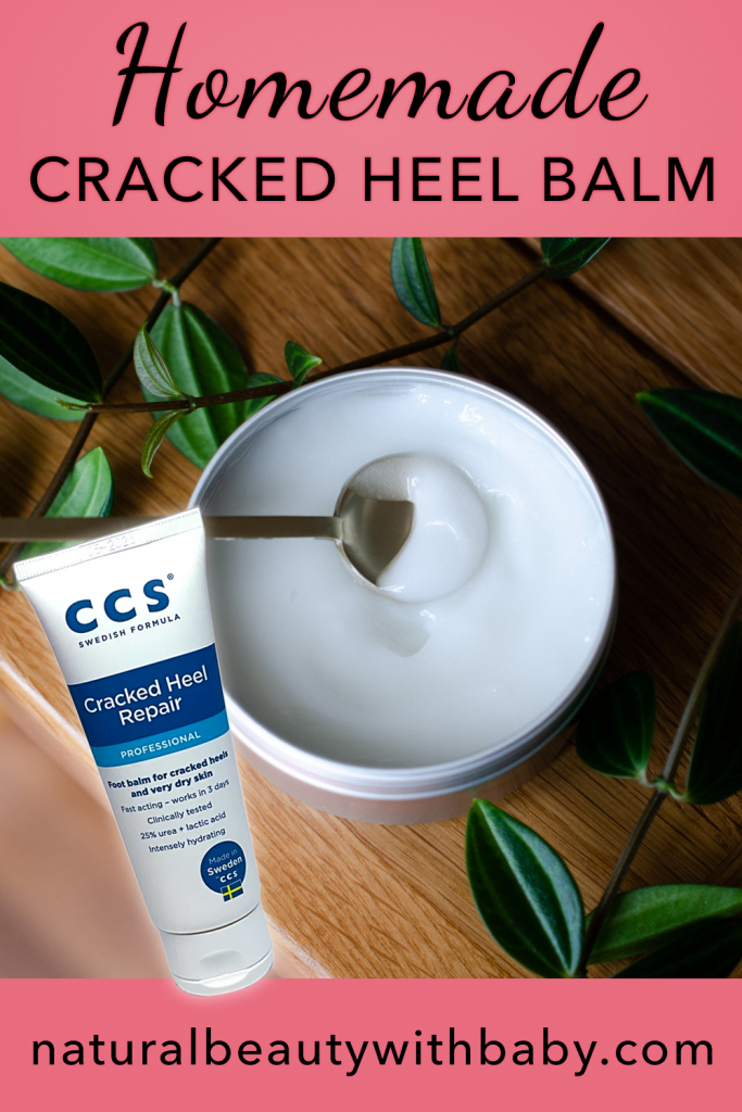 Make this DIY homemade cracked heel balm recipe with urea and lactic acid. Make cracked heels and dry skin a thing of the past. Dupe for CCS Cracked Heel Repair Cream.