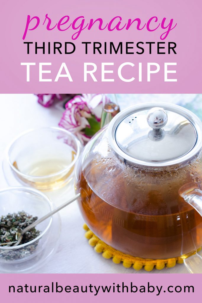 My tasty pregnancy third trimester tea recipe contains 5 herbs known to support you in later pregnancy and labour, including red raspberry leaf tea.