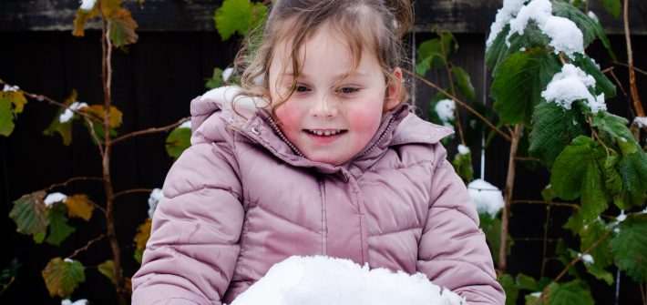Cara in the snow - Winter skincare for your whole family