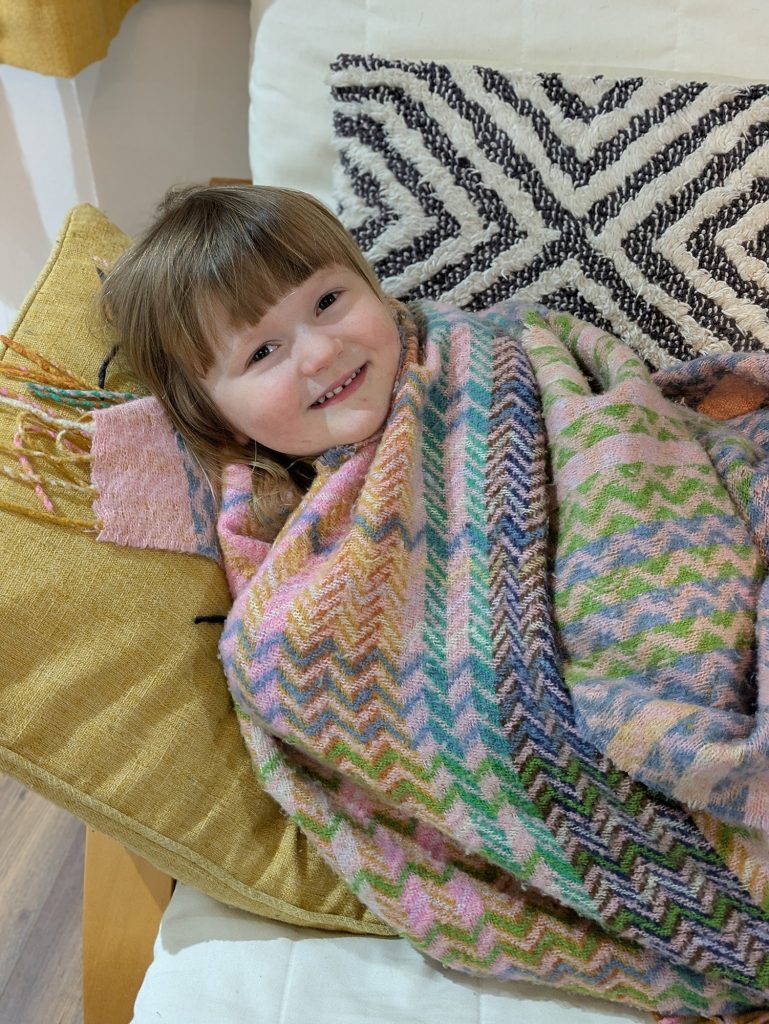 Lydia being cute on the sofa