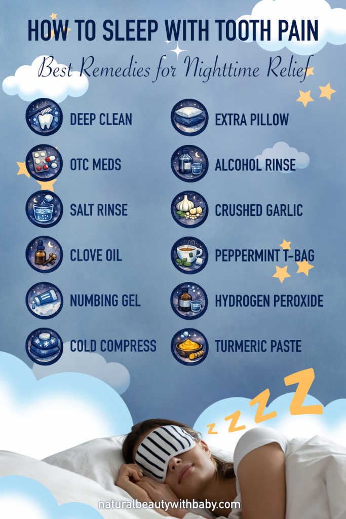 Losing sleep because of toothache? Here's how to sleep with tooth pain: quick home toothache remedies ideal for nighttime. Plus tips on how to manage toothache at night, and when to seek dentist help.