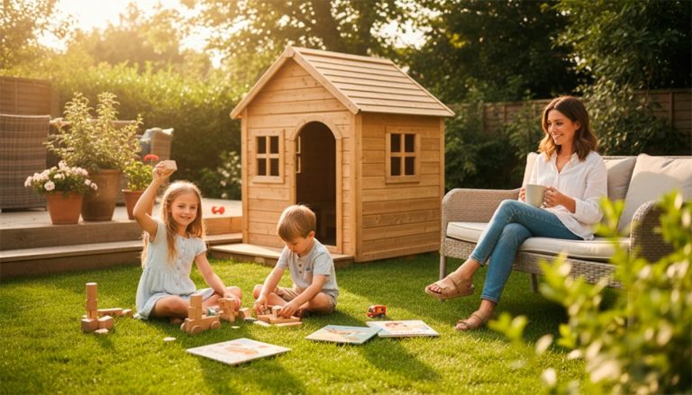 How a Wooden Garden House Can Create a Safe, Calming Garden Space for Children and Parents