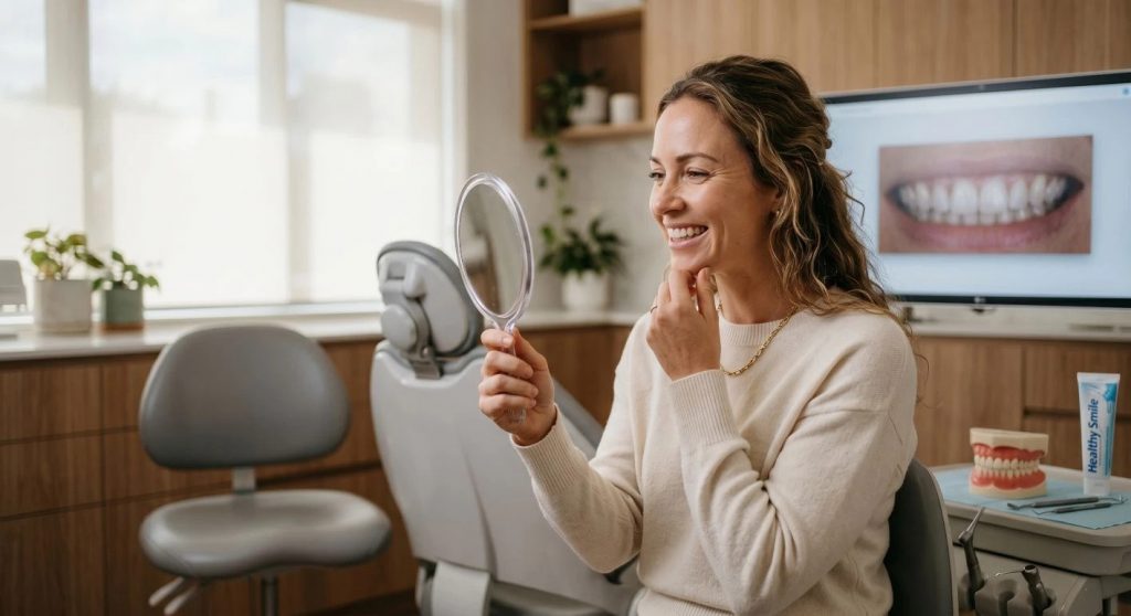 Smiling mom