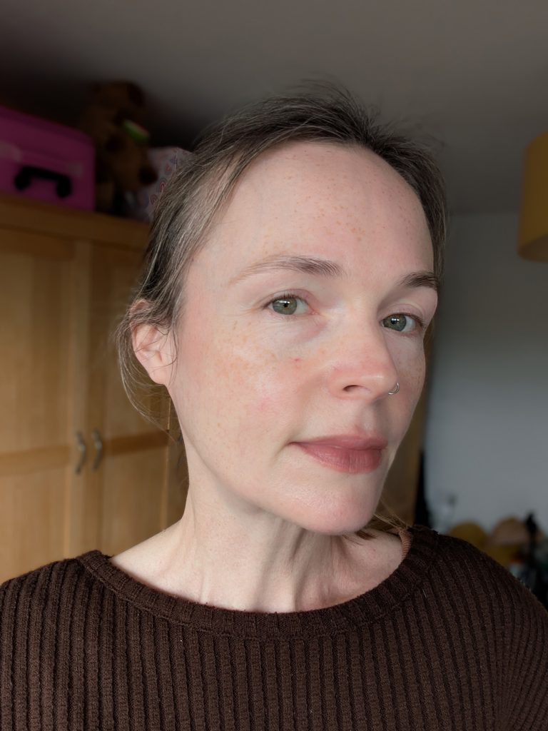 Four weeks, no makeup, right-hand side